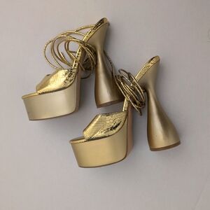 Gold Sandals Heels